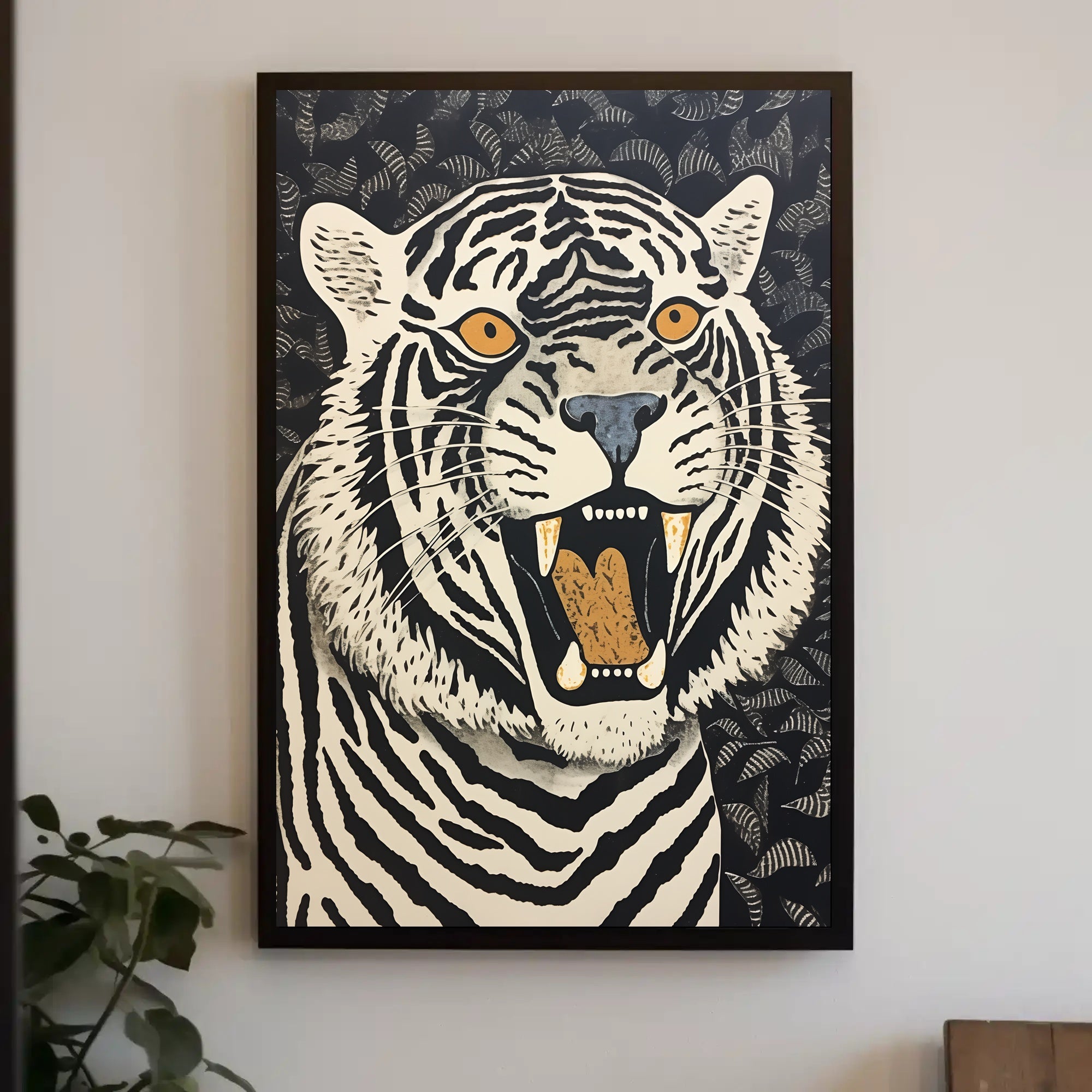 Roaring Strength: Majestic Tiger Animal Poster PosterGoat