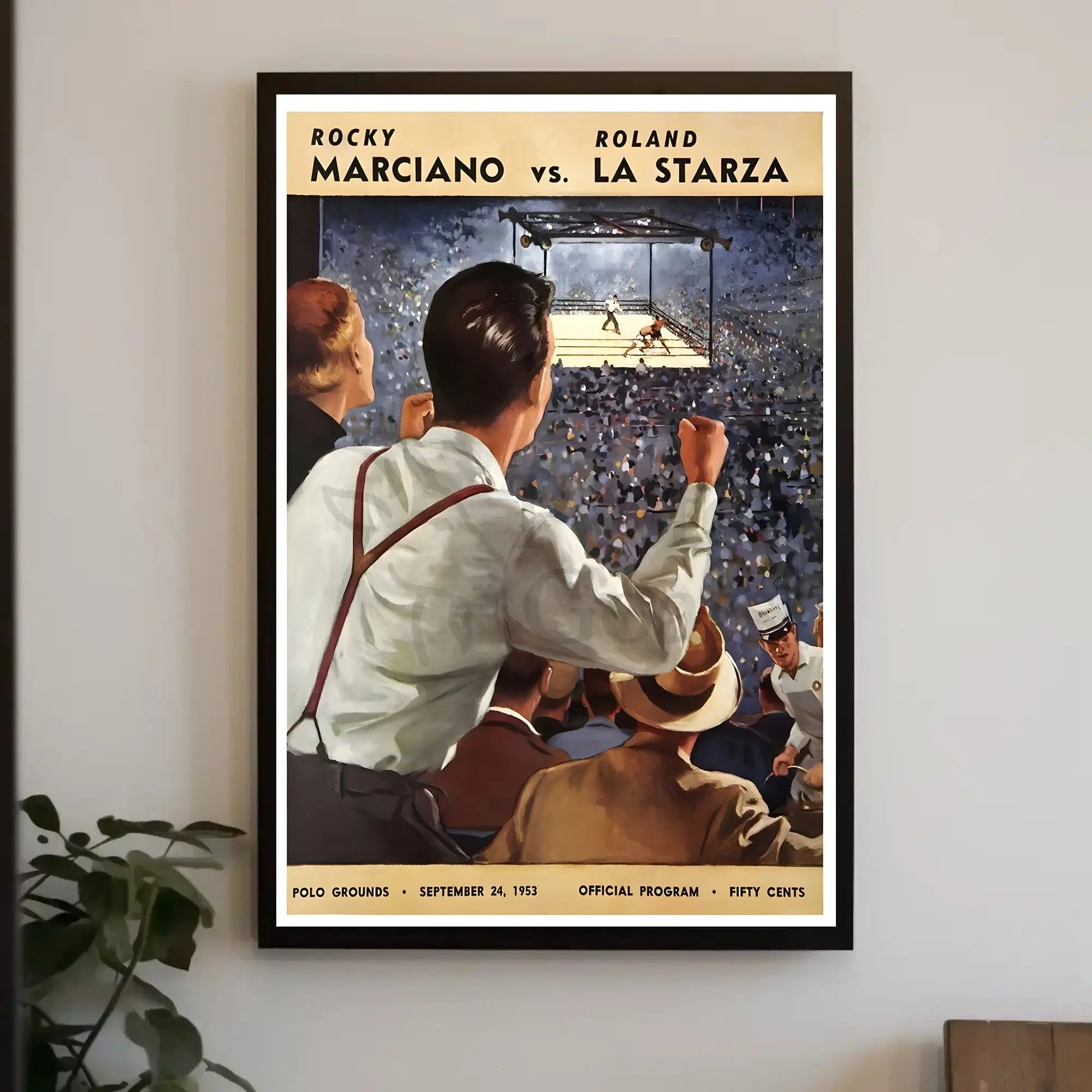 Rocky Marciano vs Roland La Starza Sports Poster PosterGoat