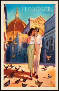 Romantic Florence Travel Poster PosterGoat