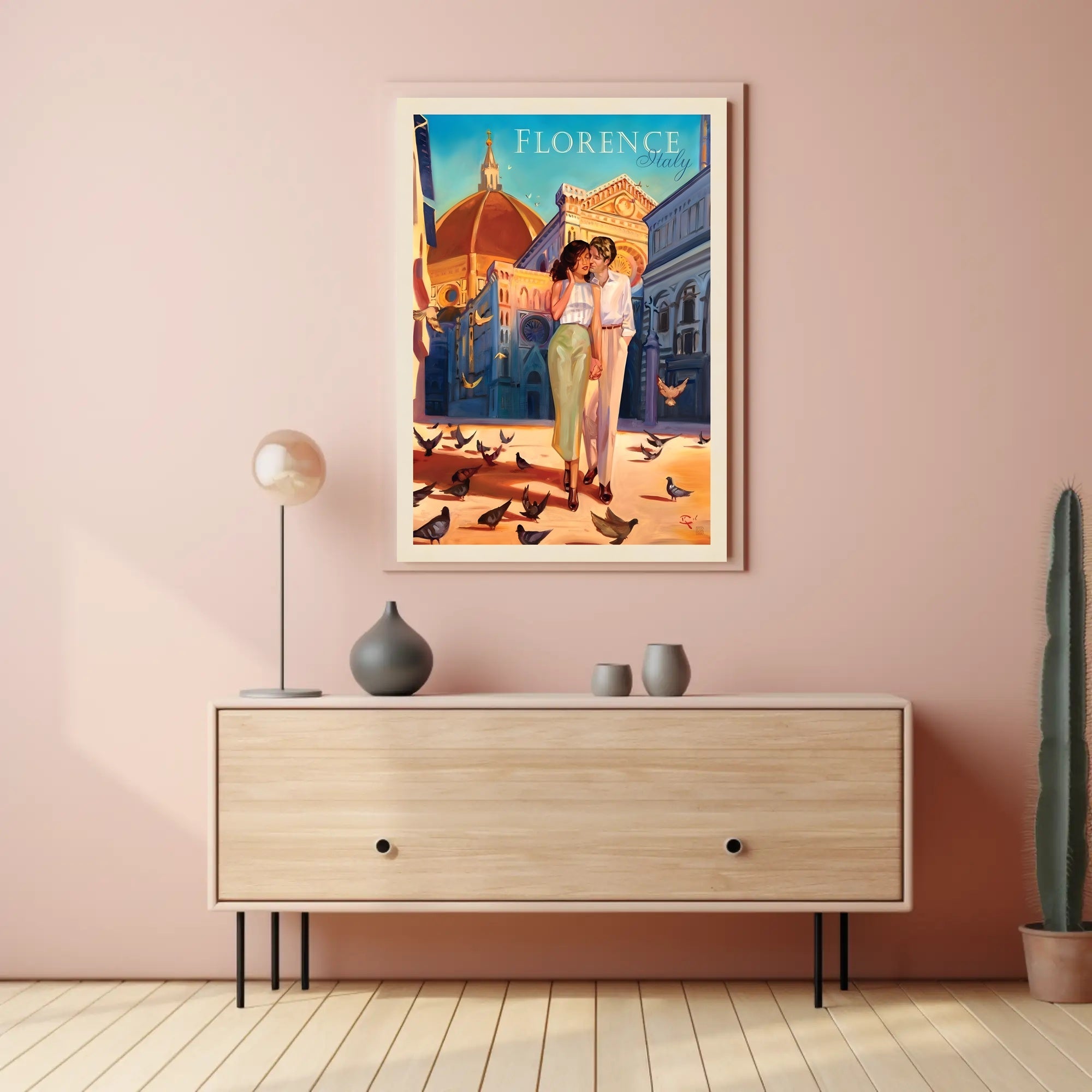 Romantic Florence Travel Poster PosterGoat