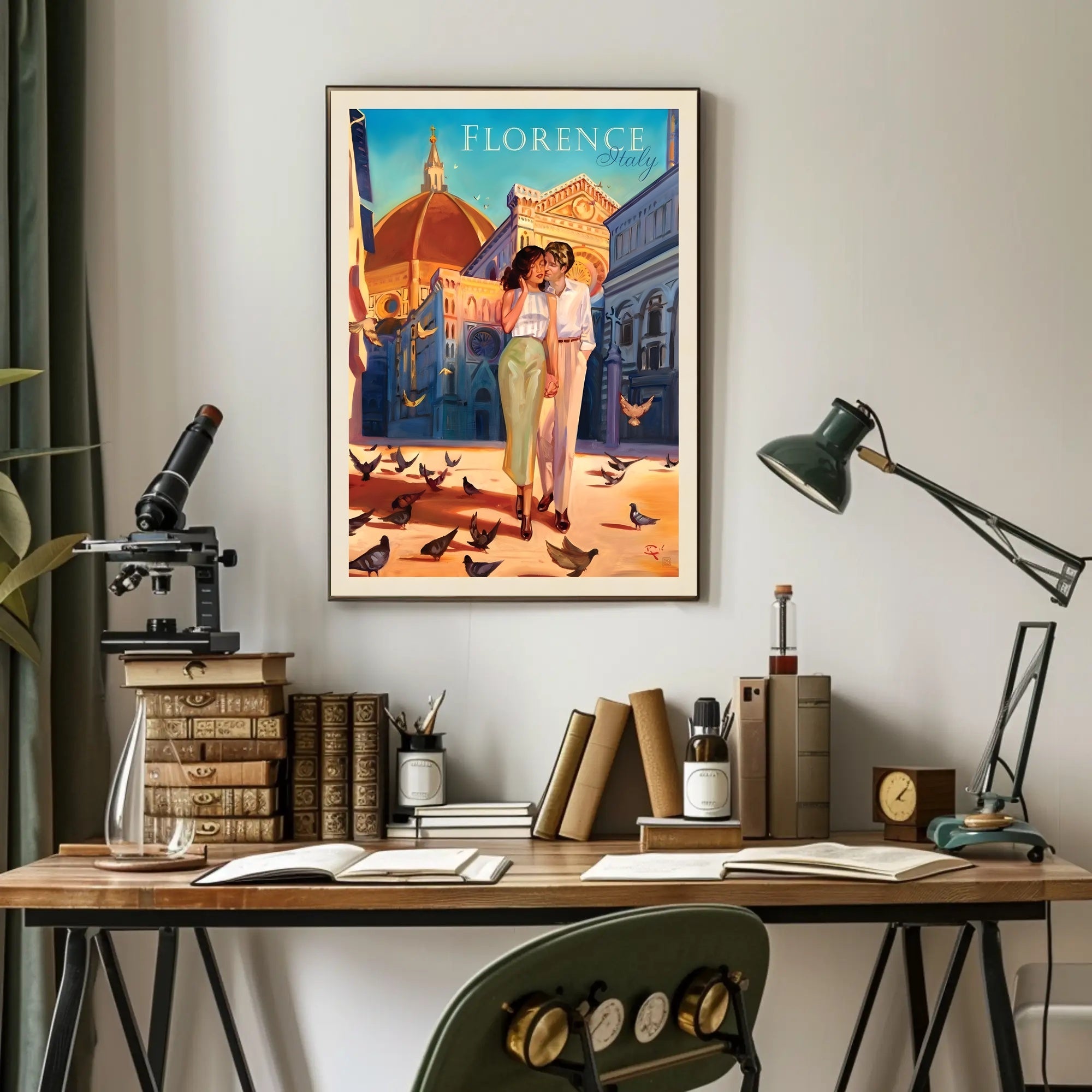 Romantic Florence Travel Poster PosterGoat