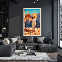 Romantic Florence Travel Poster PosterGoat