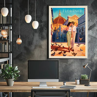 Romantic Florence Travel Poster PosterGoat