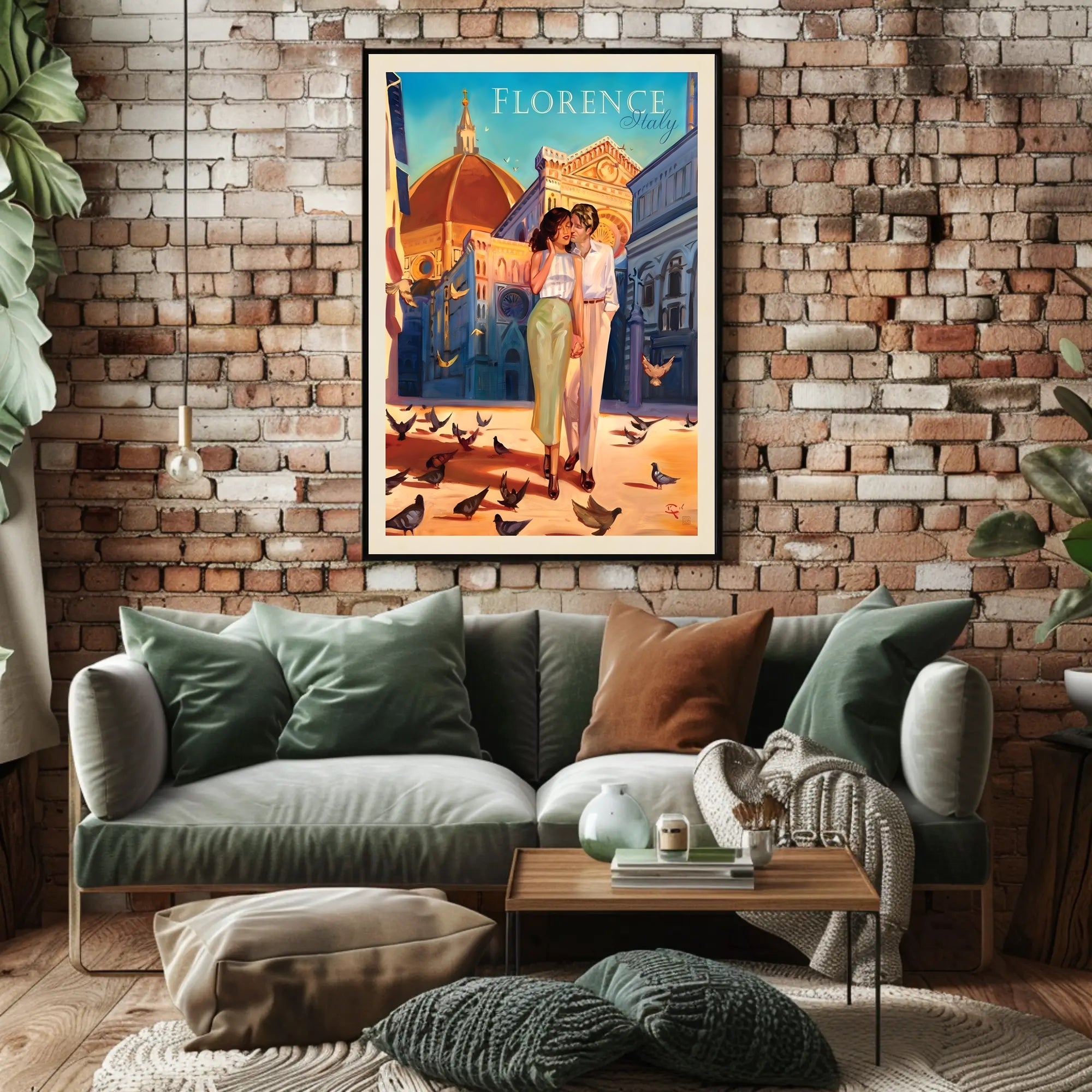 Romantic Florence Travel Poster PosterGoat