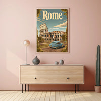 Rome Colosseum Vintage Travel Poster PosterGoat
