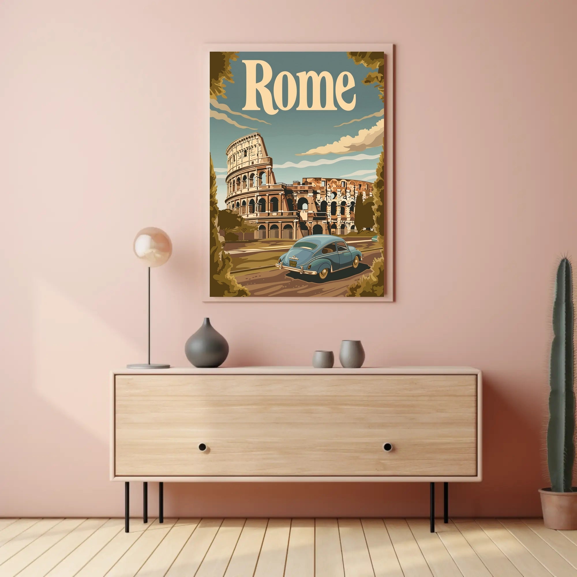 Rome Colosseum Vintage Travel Poster PosterGoat