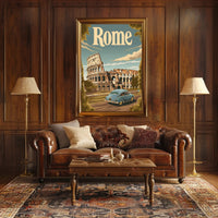 Rome Colosseum Vintage Travel Poster PosterGoat