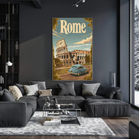 Rome Colosseum Vintage Travel Poster PosterGoat