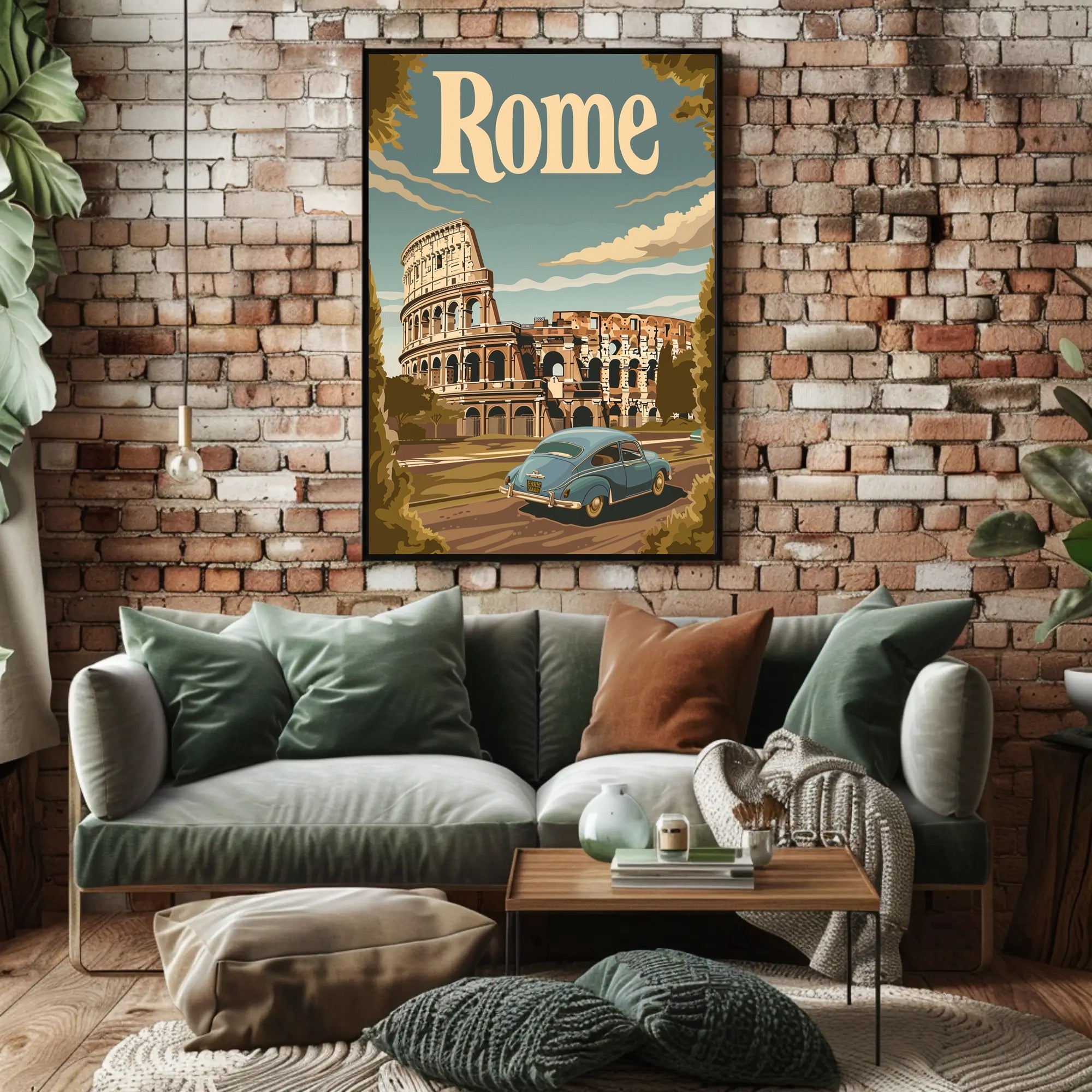 Rome Colosseum Vintage Travel Poster PosterGoat