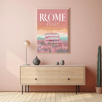 Rome's Colosseum Dreamy Cityscape Travel Poster PosterGoat