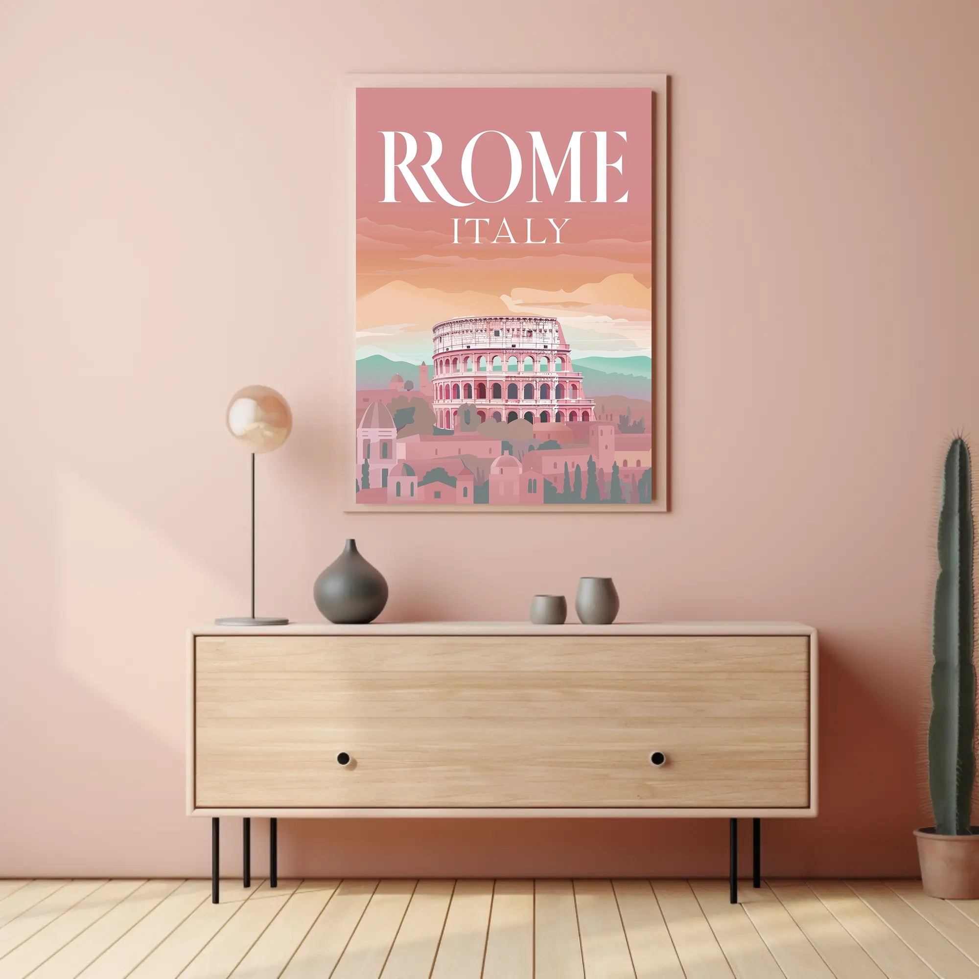 Rome's Colosseum Dreamy Cityscape Travel Poster PosterGoat