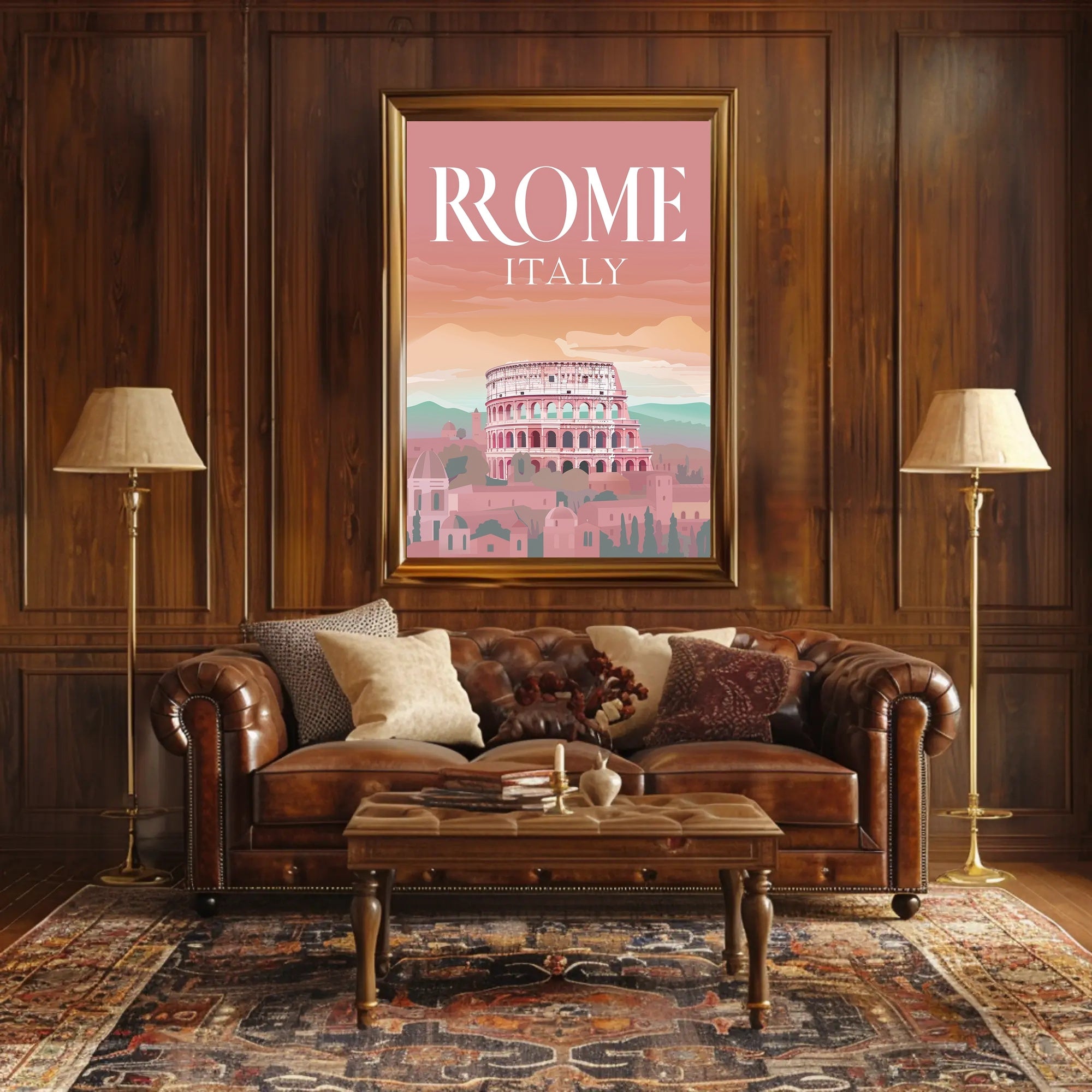 Rome's Colosseum Dreamy Cityscape Travel Poster PosterGoat