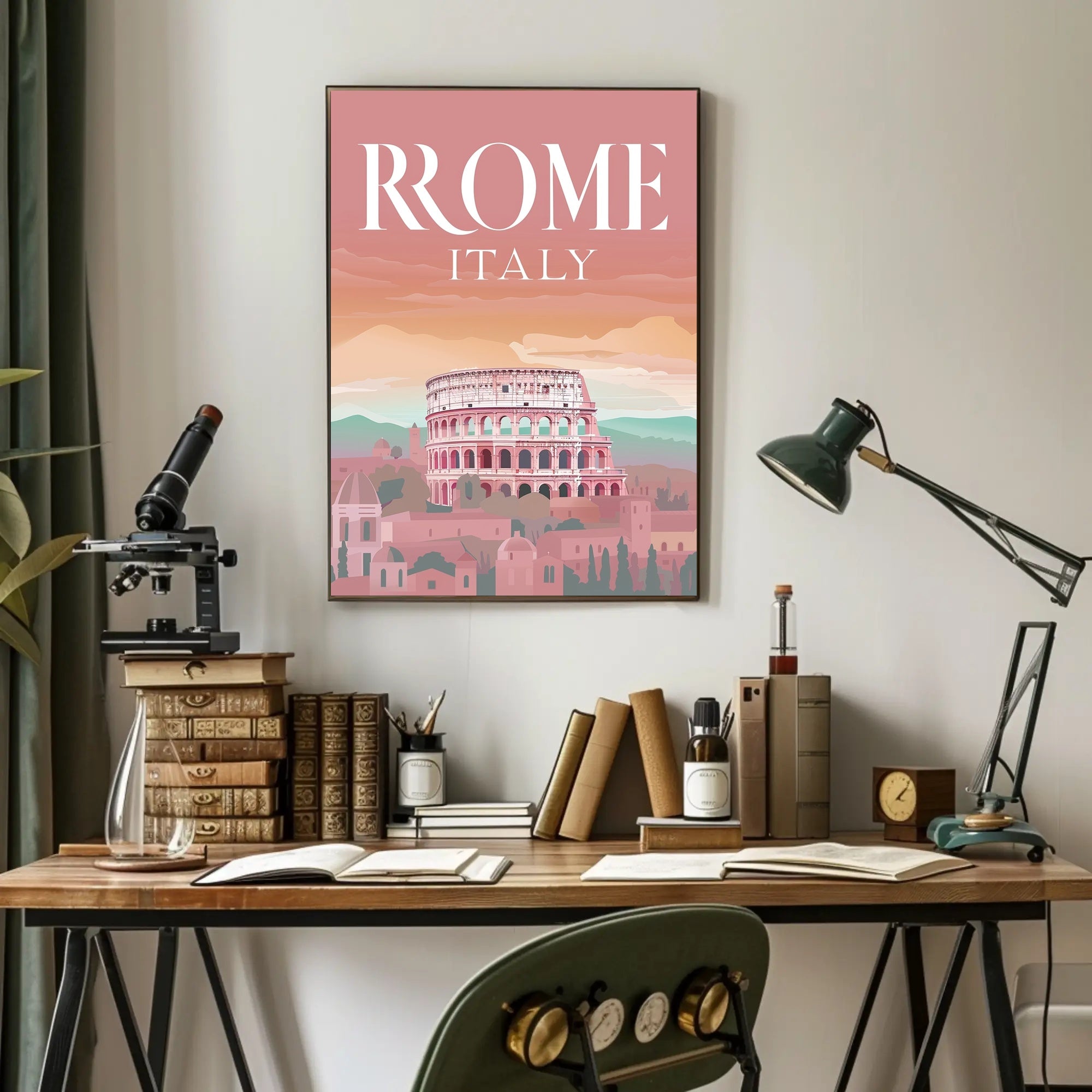 Rome's Colosseum Dreamy Cityscape Travel Poster PosterGoat