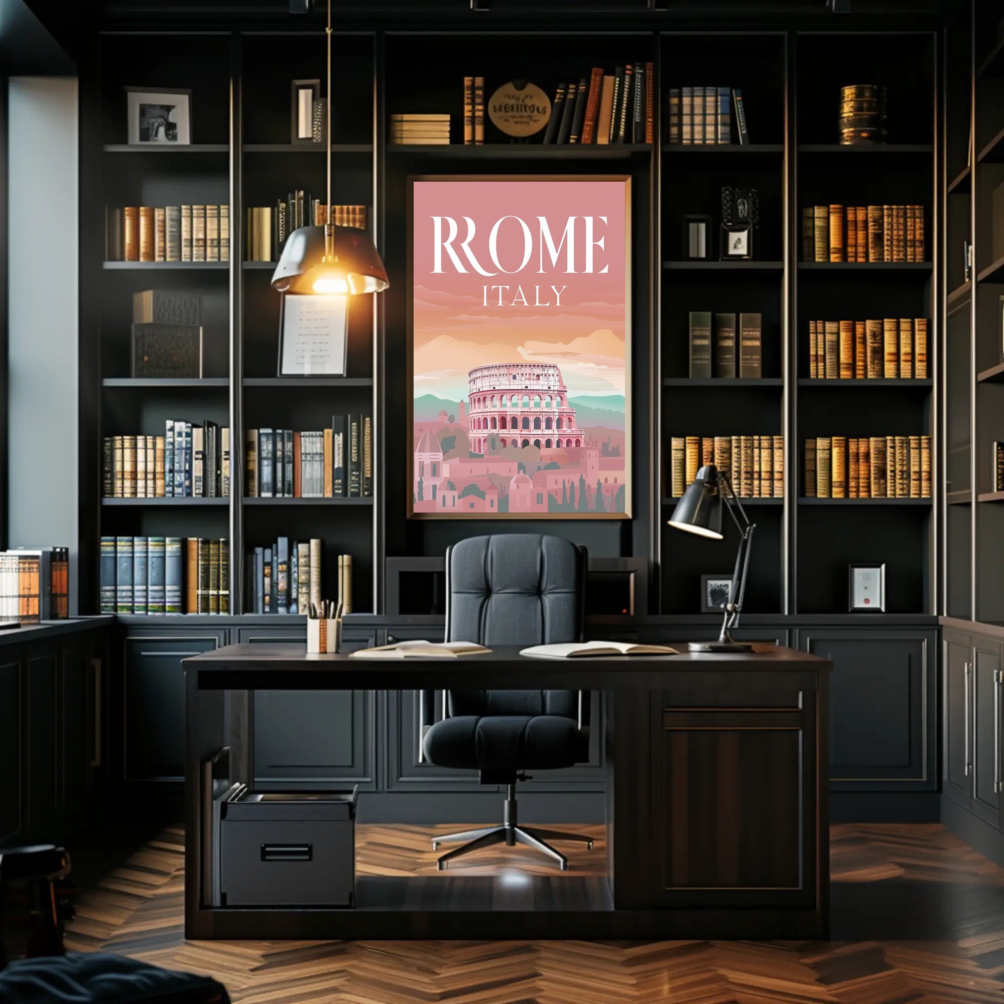 Rome's Colosseum Dreamy Cityscape Travel Poster PosterGoat