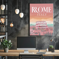 Rome's Colosseum Dreamy Cityscape Travel Poster PosterGoat