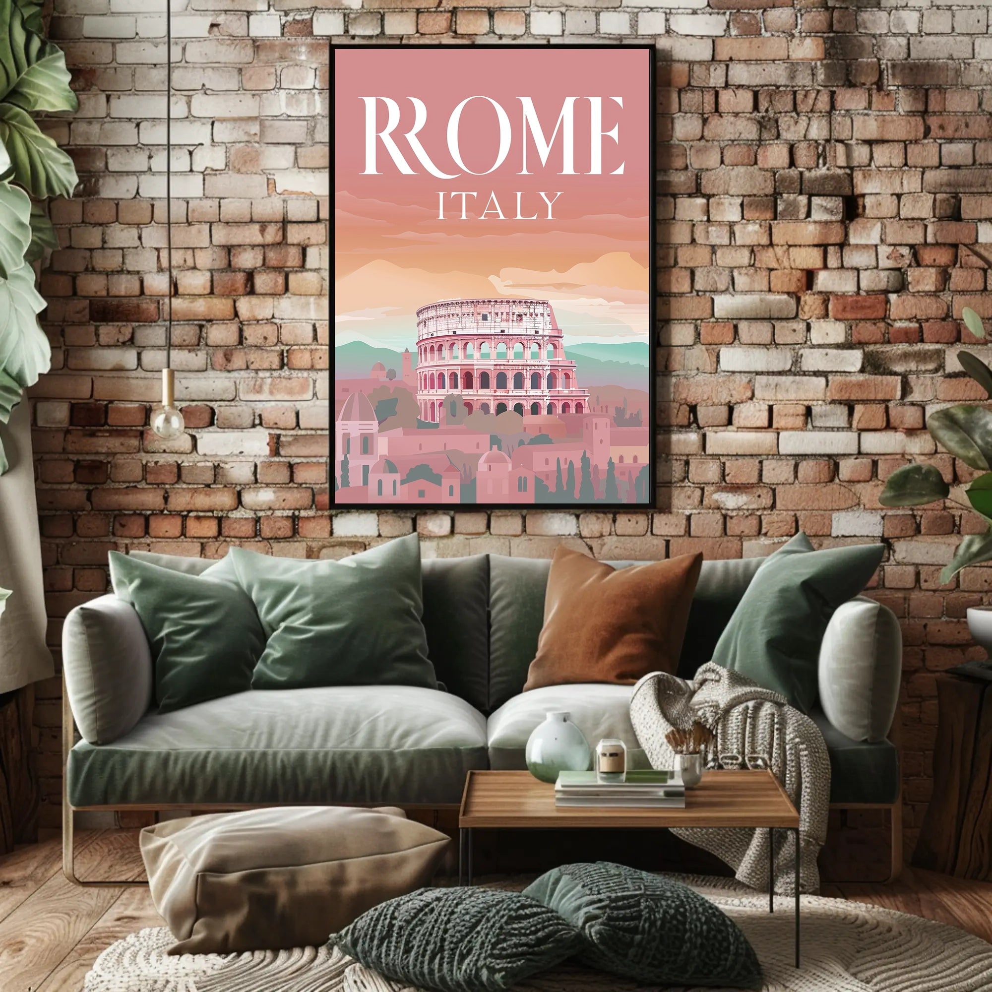Rome's Colosseum Dreamy Cityscape Travel Poster PosterGoat