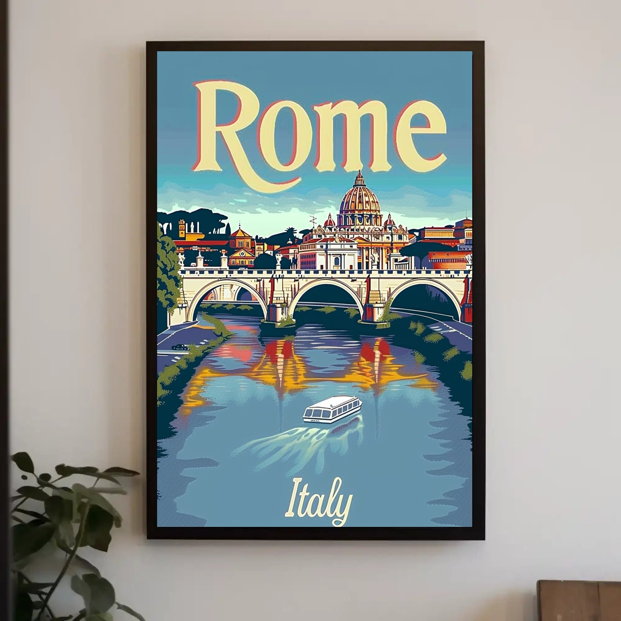 Rome's Nostalgic Charm Vintage Travel Poster PosterGoat