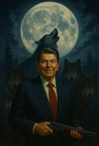 Ronald Reagan Leader of the Pack Heroic Art, Pop Culture Poster PosterGoat
