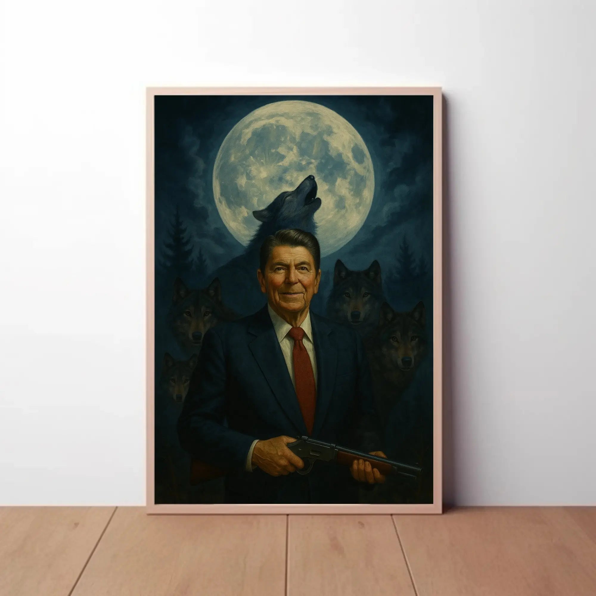 Ronald Reagan Leader of the Pack Heroic Art, Pop Culture Poster PosterGoat