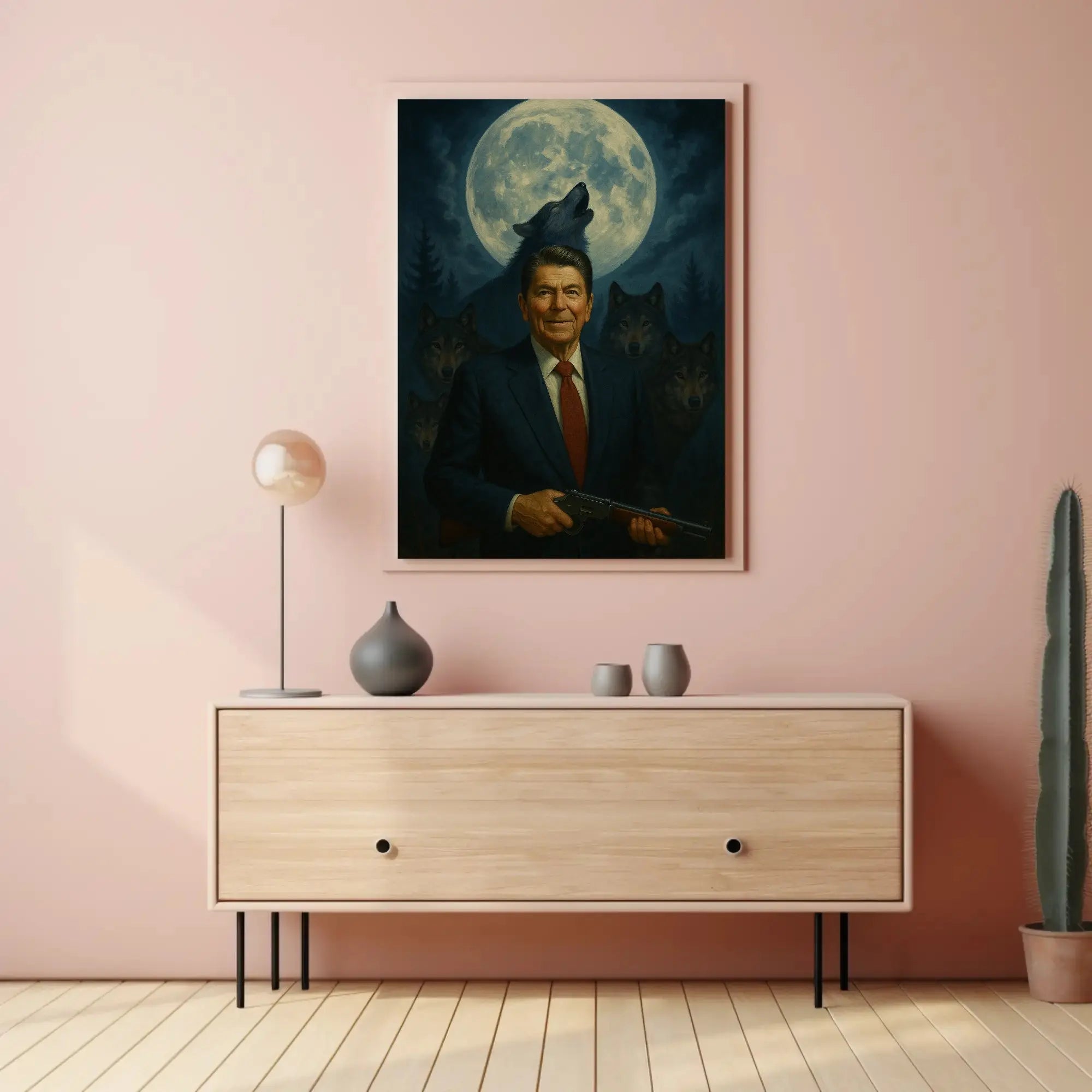 Ronald Reagan Leader of the Pack Heroic Art, Pop Culture Poster PosterGoat