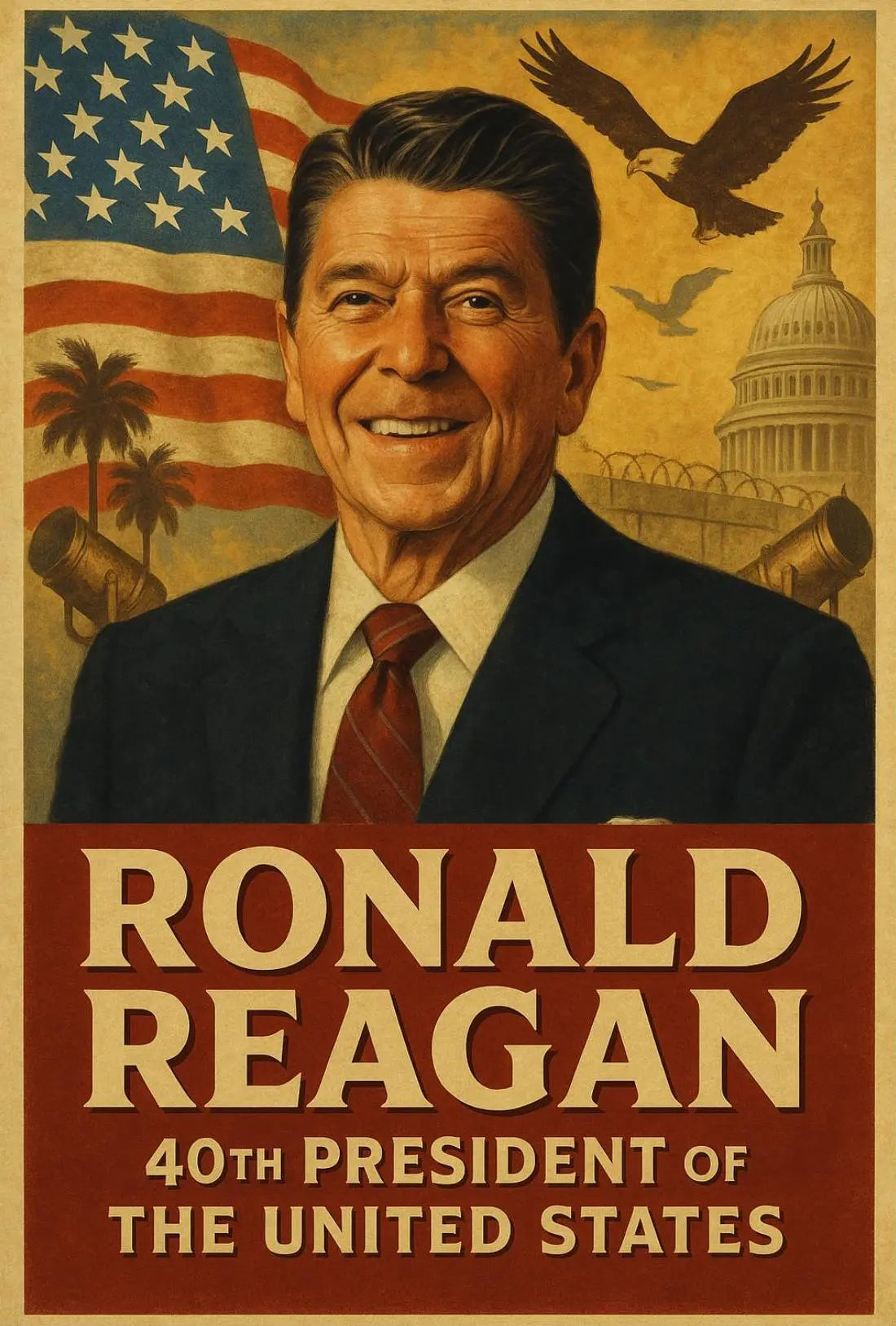 Ronald Reagan Legacy Historical Presidential Poster PosterGoat