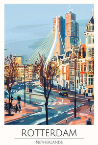 Rotterdam Urban Landscape Art Print Travel Poster PosterGoat