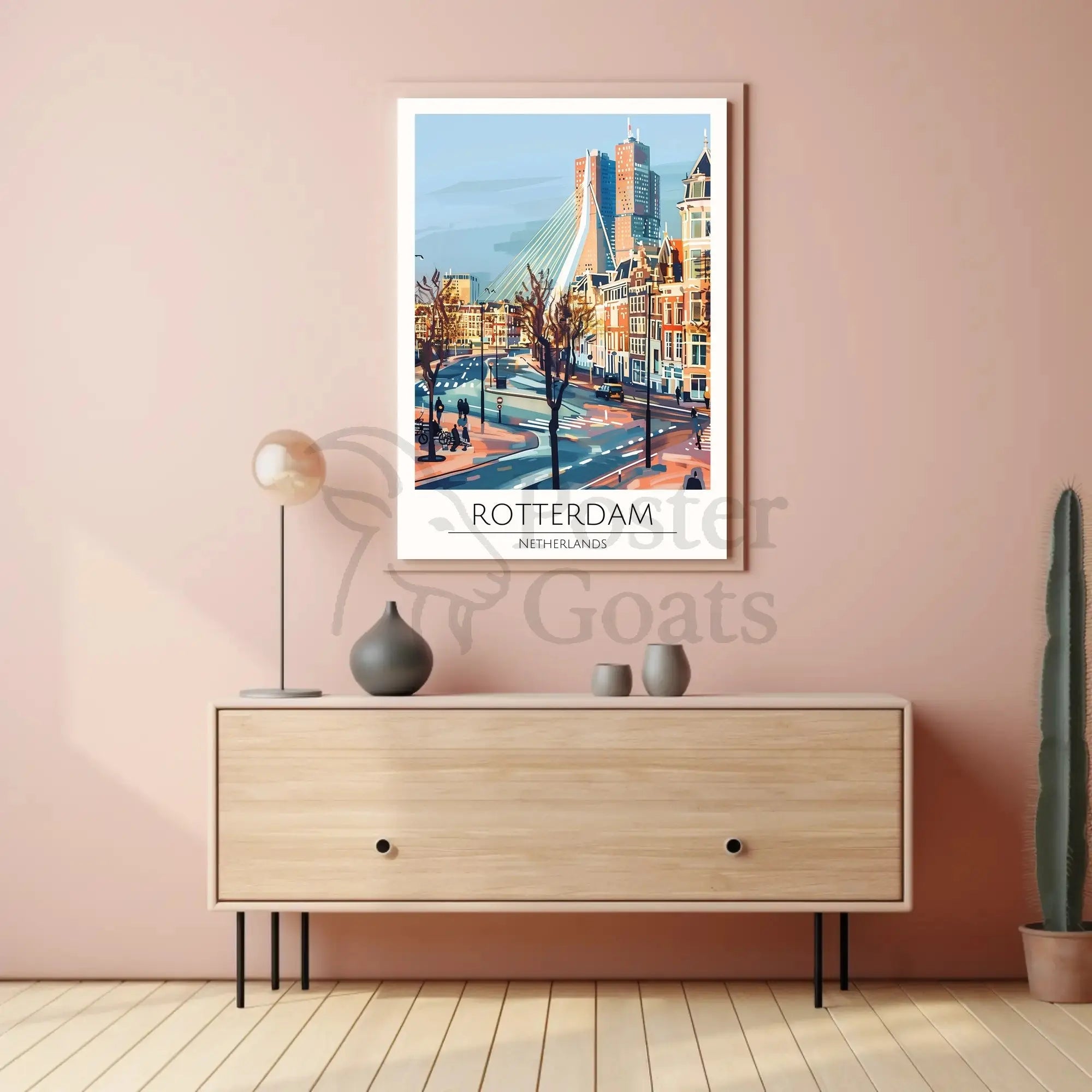 Rotterdam Urban Landscape Art Print Travel Poster PosterGoat