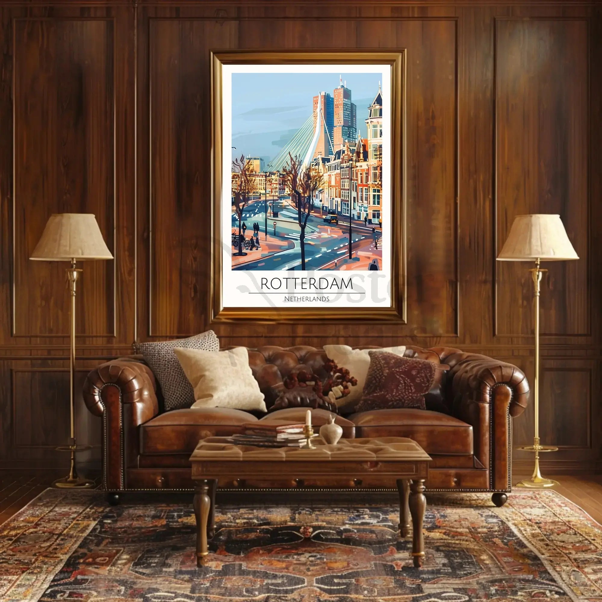 Rotterdam Urban Landscape Art Print Travel Poster PosterGoat