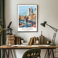 Rotterdam Urban Landscape Art Print Travel Poster PosterGoat