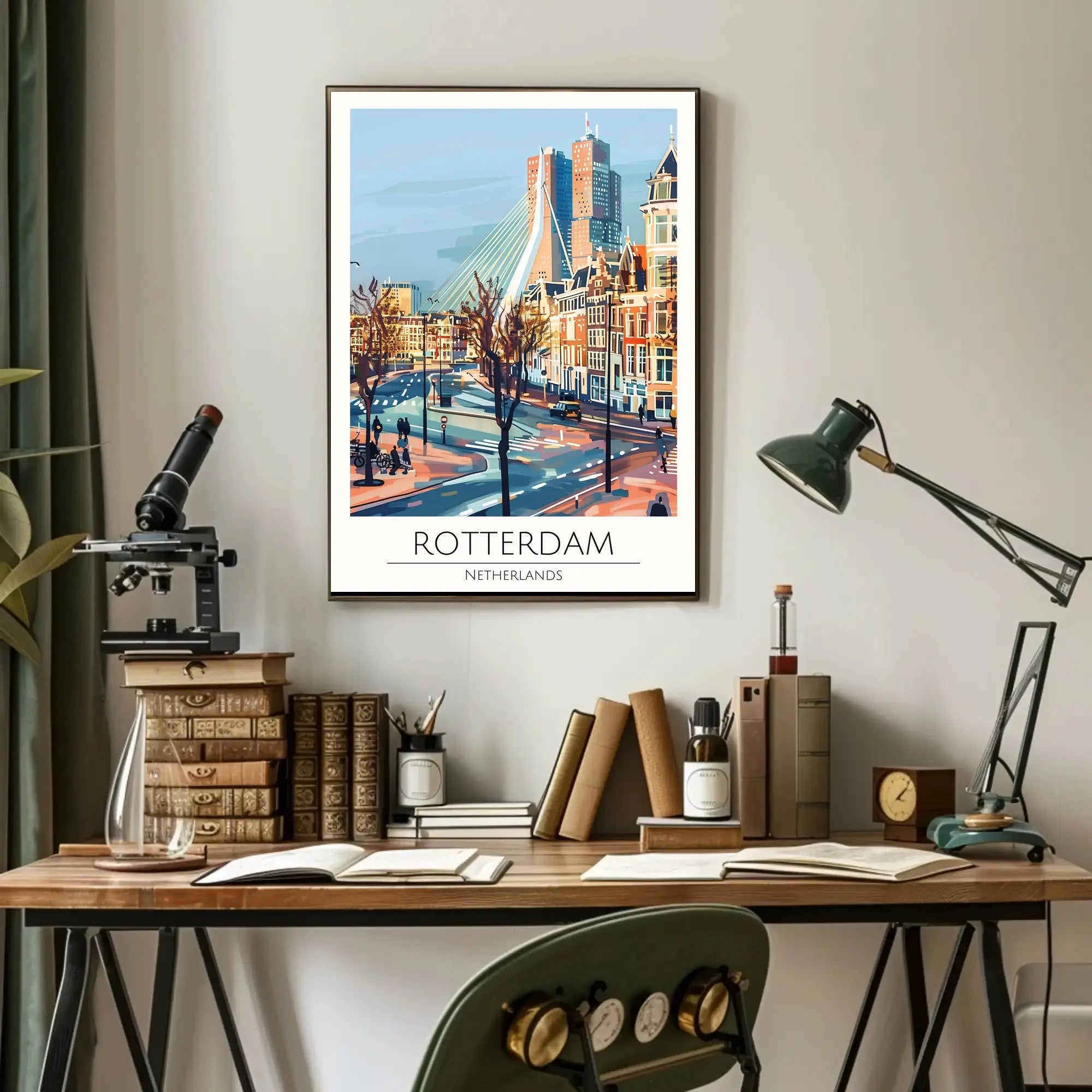 Rotterdam Urban Landscape Art Print Travel Poster PosterGoat