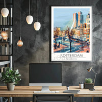 Rotterdam Urban Landscape Art Print Travel Poster PosterGoat