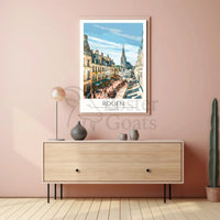 Rouen Street Scene European Cityscape Travel Poster PosterGoat