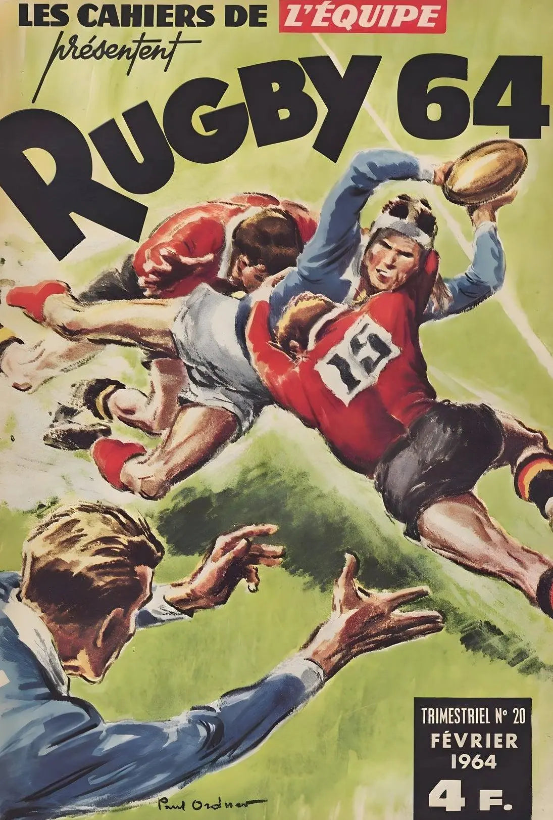 Rugby 1964 Vintage Sports Poster PosterGoat