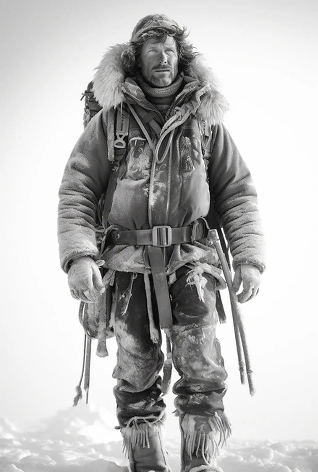 Rugged Arctic Explorer Vintage Adventure Historical Poster PosterGoat