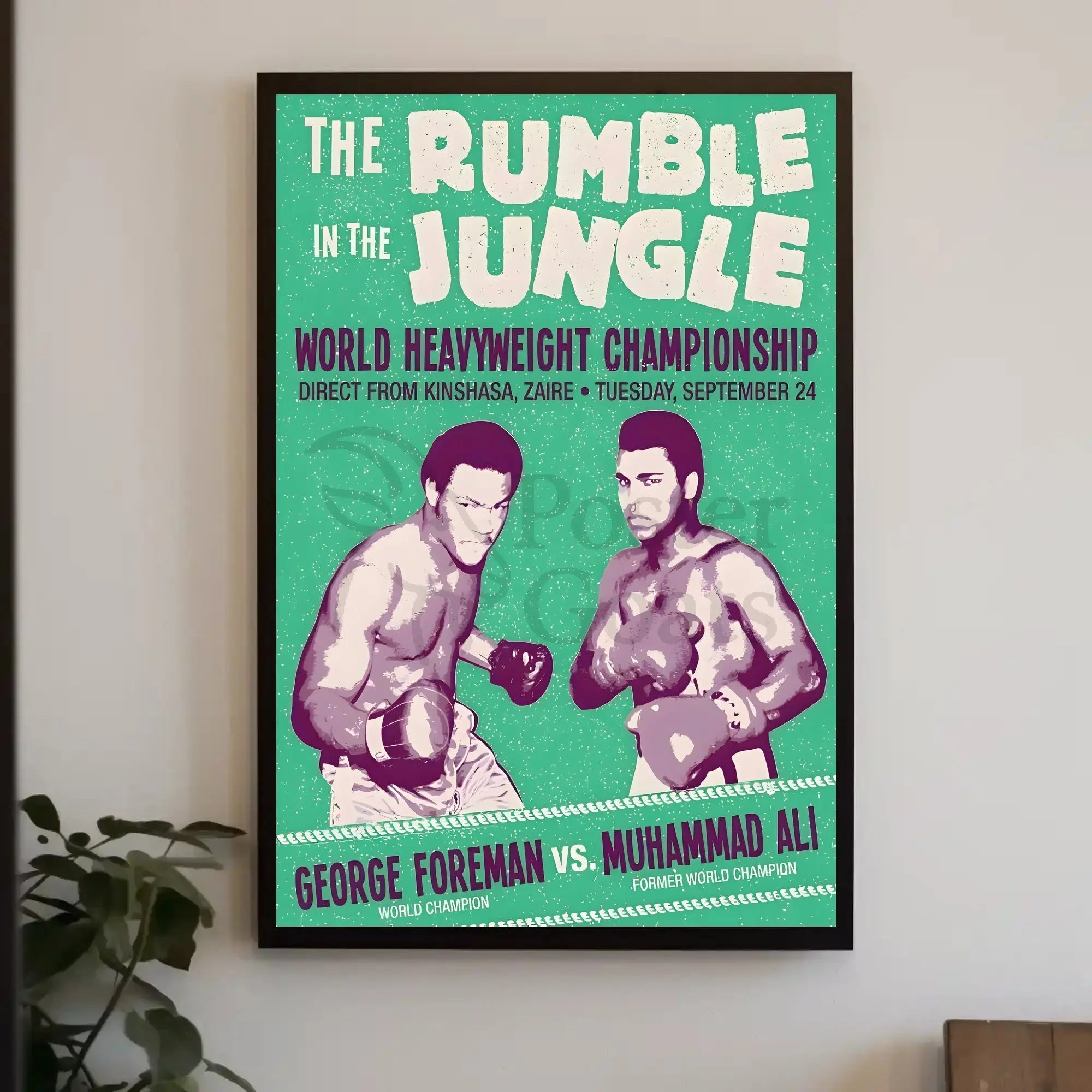 Rumble in the Jungle Vintage Sports Poster PosterGoat