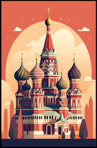 Russian Cathedral  Art: Vibrant Cultural Exploration Poster PosterGoat