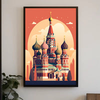 Russian Cathedral  Art: Vibrant Cultural Exploration Poster PosterGoat