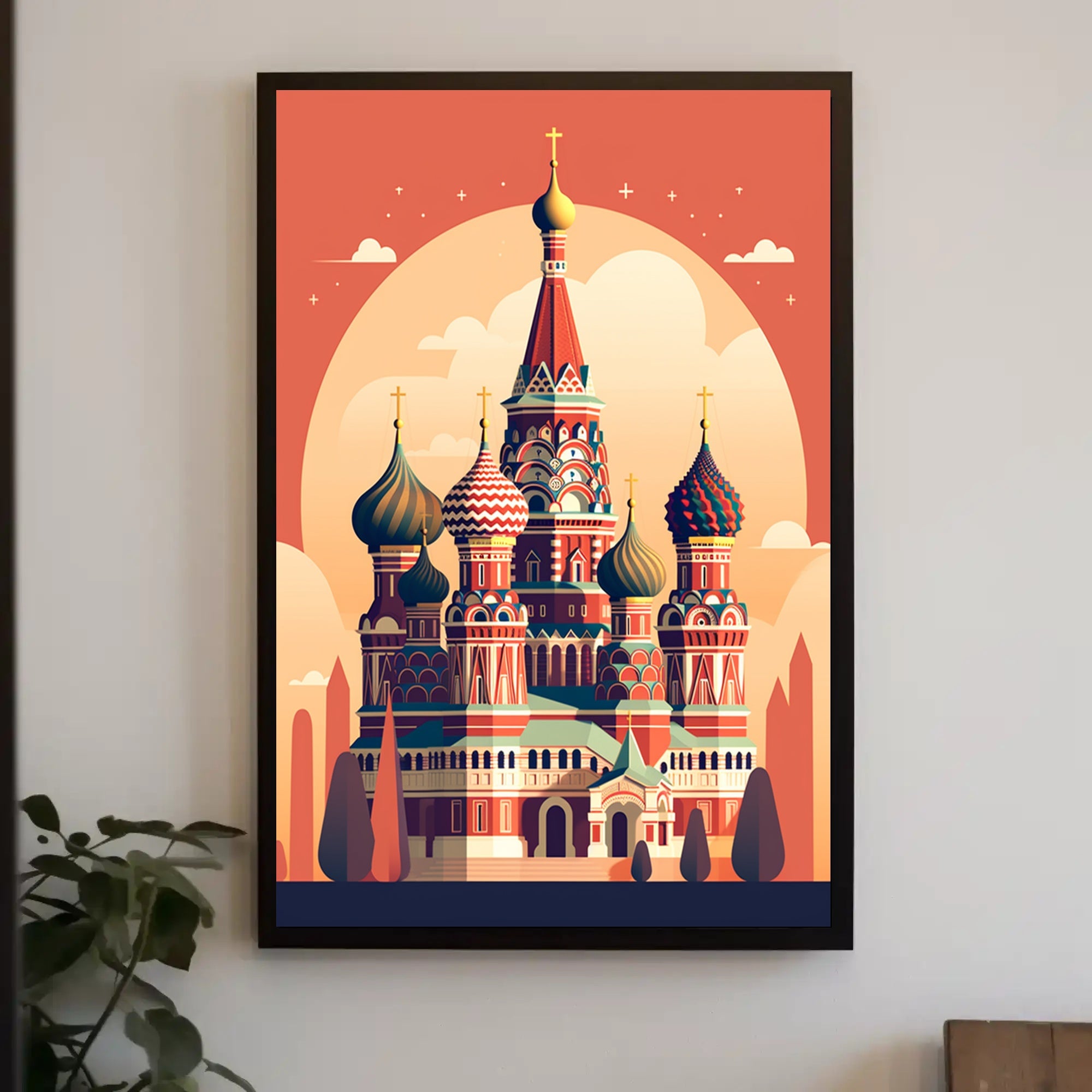 Russian Cathedral  Art: Vibrant Cultural Exploration Poster PosterGoat