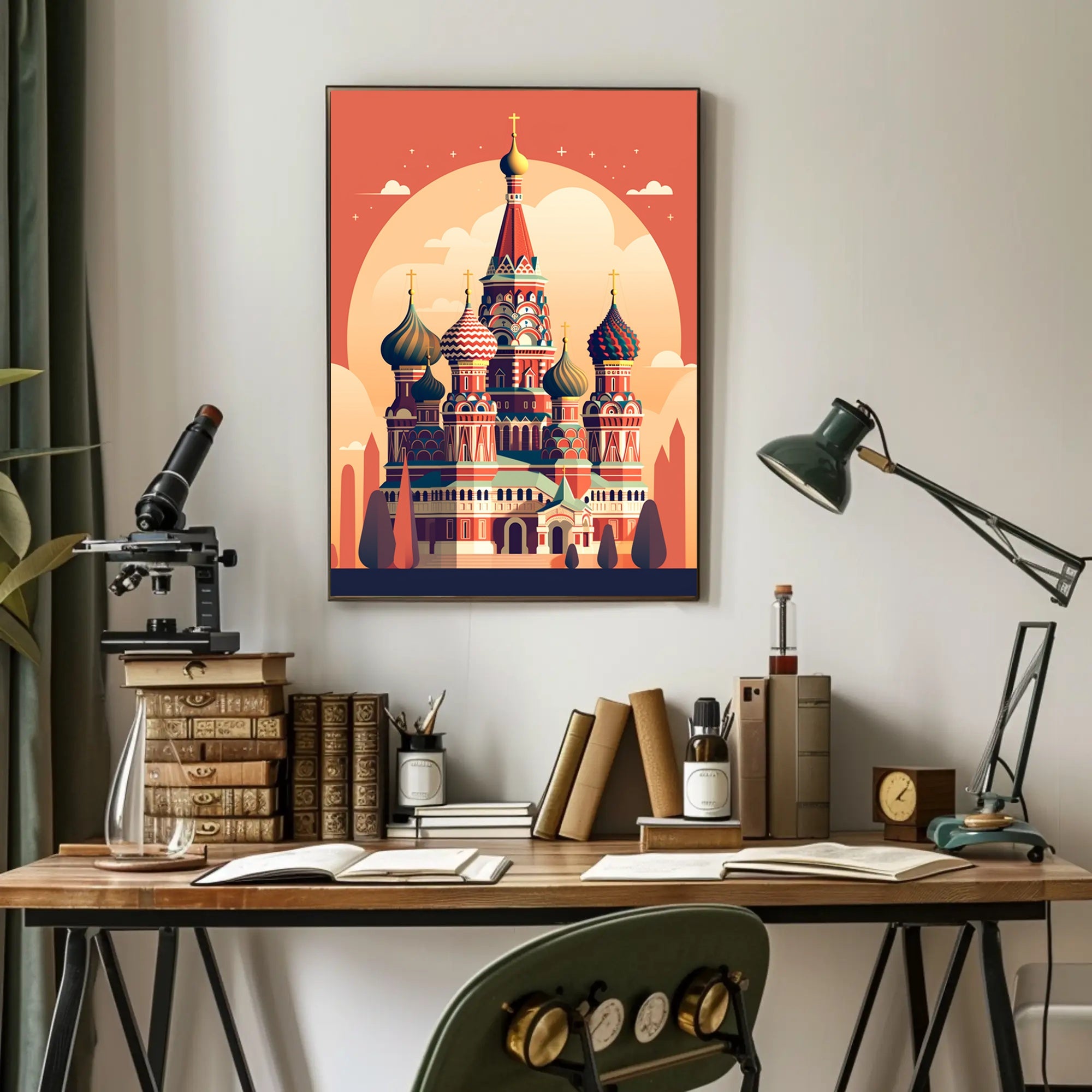 Russian Cathedral  Art: Vibrant Cultural Exploration Poster PosterGoat