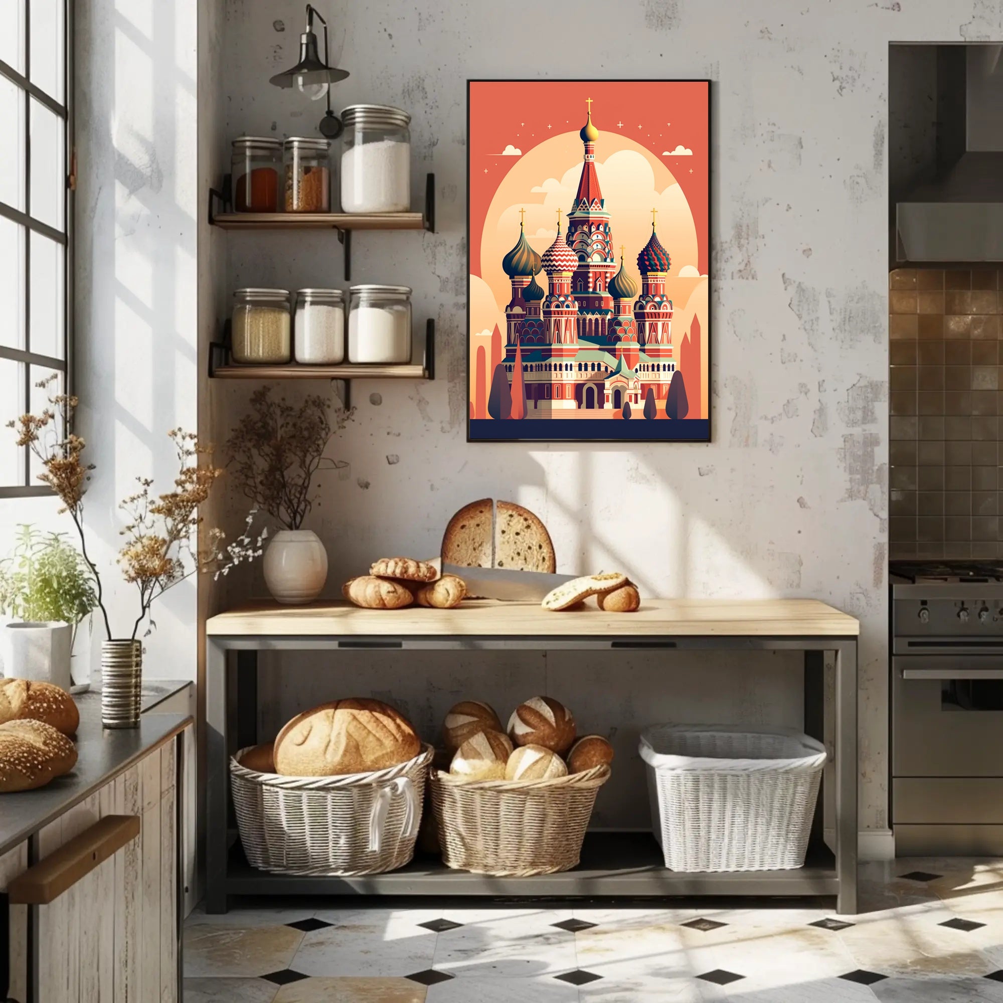 Russian Cathedral  Art: Vibrant Cultural Exploration Poster PosterGoat