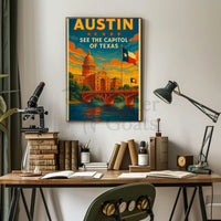 SEE THE CAPITOL OF TEXAS Travel Poster PosterGoat