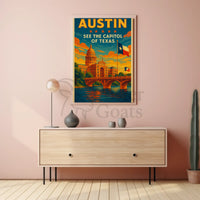 SEE THE CAPITOL OF TEXAS Travel Poster PosterGoat
