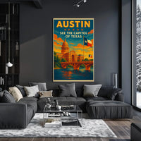 SEE THE CAPITOL OF TEXAS Travel Poster PosterGoat
