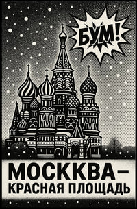 Saint Basil's Cathedral Vintage Russian Poster PosterGoat