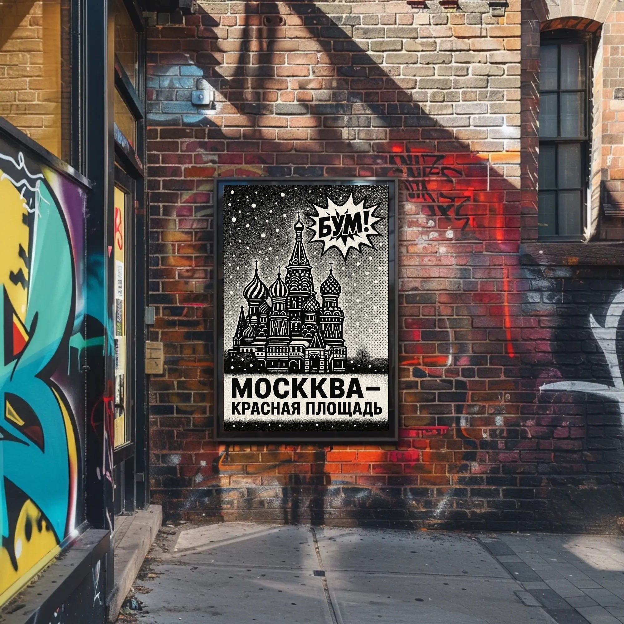 Saint Basil's Cathedral Vintage Russian Poster PosterGoat