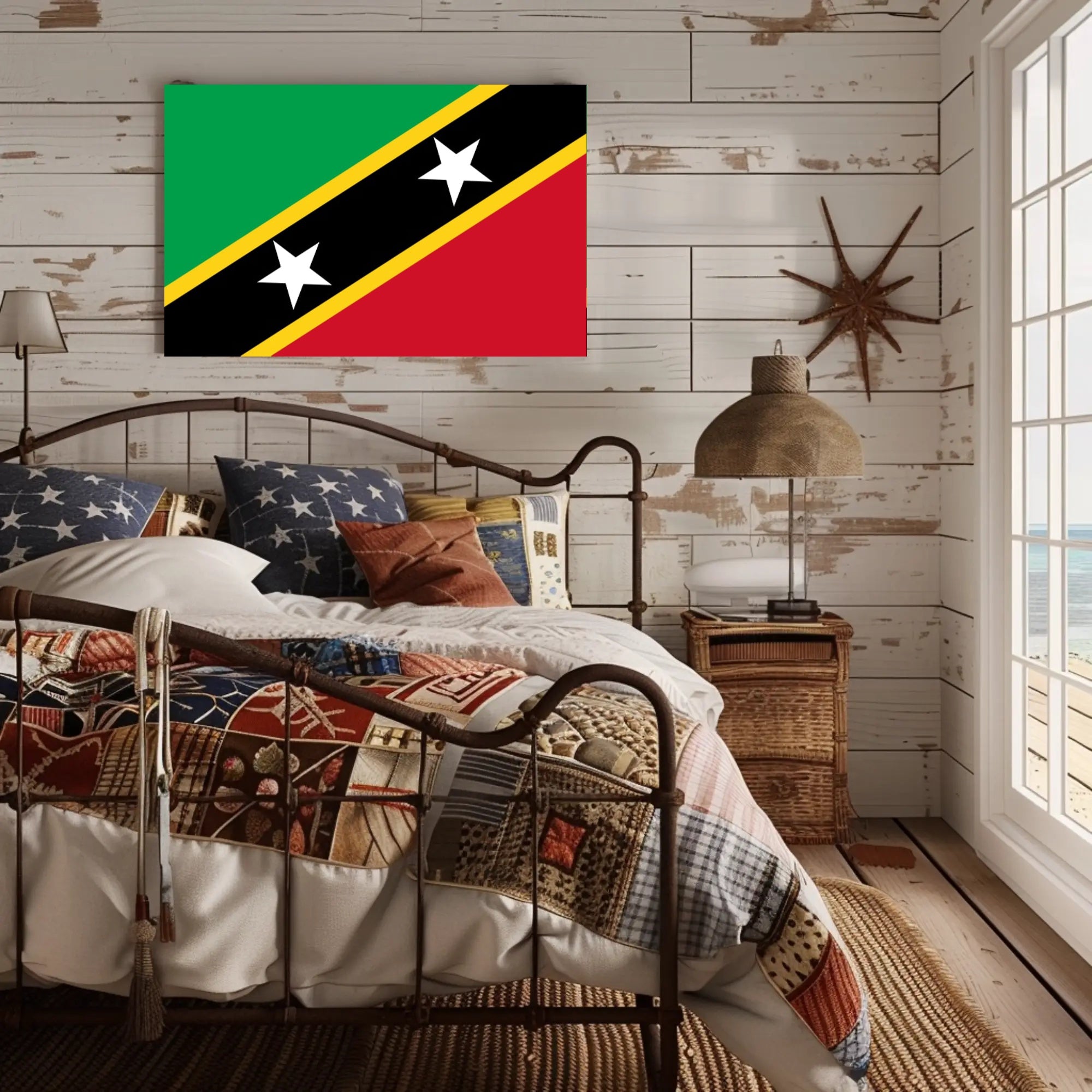 Saint Kitts and Nevis Flag Country Flag Poster PosterGoat