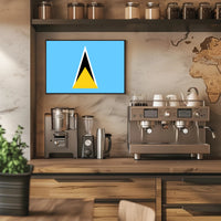 Saint Lucia Flag Country Pride Poster PosterGoat
