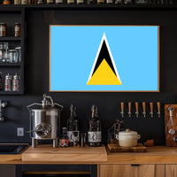 Saint Lucia Flag Country Pride Poster PosterGoat