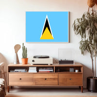 Saint Lucia Flag Country Pride Poster PosterGoat