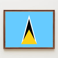 Saint Lucia Flag Country Pride Poster PosterGoat